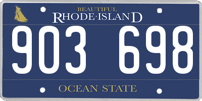 RI license plate 903698