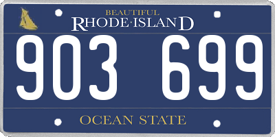 RI license plate 903699