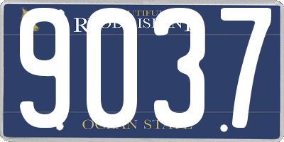 RI license plate 9037
