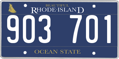 RI license plate 903701