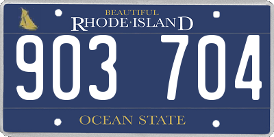 RI license plate 903704