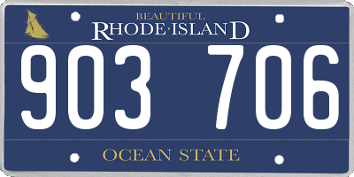 RI license plate 903706