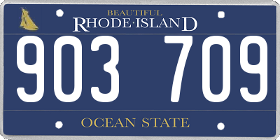 RI license plate 903709