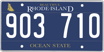 RI license plate 903710
