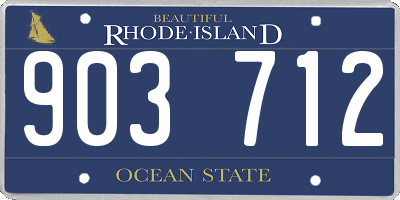 RI license plate 903712