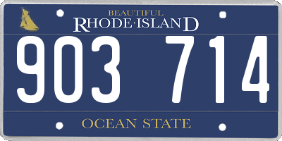 RI license plate 903714