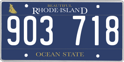 RI license plate 903718