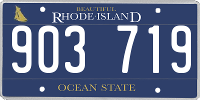 RI license plate 903719
