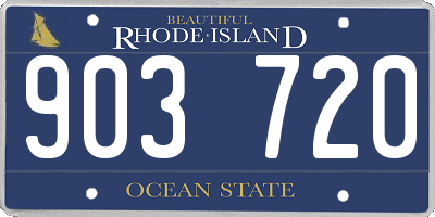 RI license plate 903720