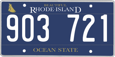 RI license plate 903721