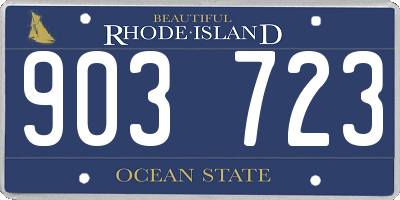 RI license plate 903723