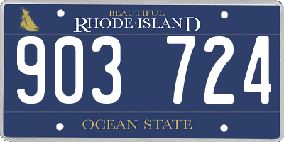 RI license plate 903724