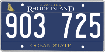 RI license plate 903725