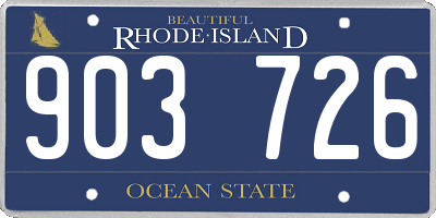 RI license plate 903726