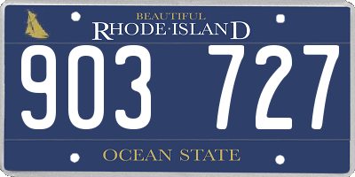 RI license plate 903727