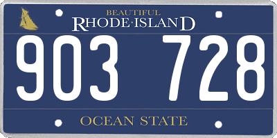 RI license plate 903728