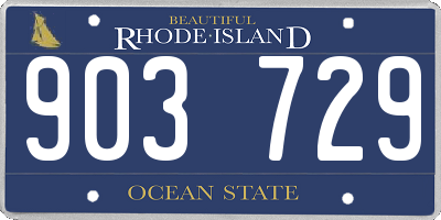 RI license plate 903729
