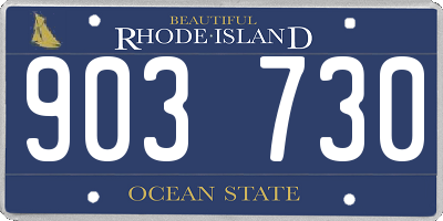RI license plate 903730