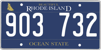 RI license plate 903732