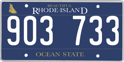 RI license plate 903733