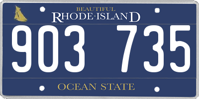 RI license plate 903735