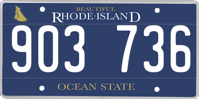 RI license plate 903736