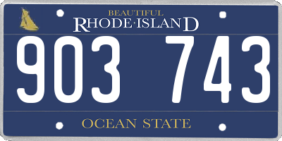 RI license plate 903743