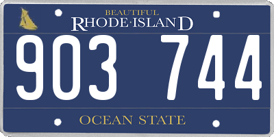 RI license plate 903744