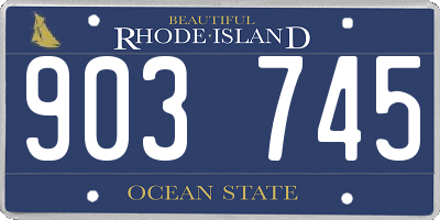 RI license plate 903745
