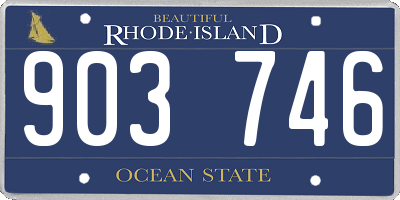 RI license plate 903746