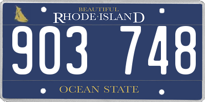 RI license plate 903748