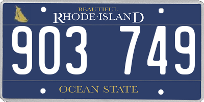 RI license plate 903749
