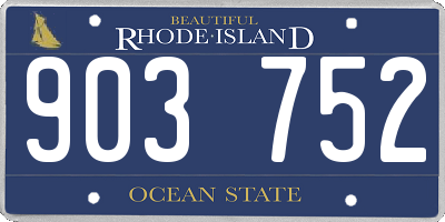 RI license plate 903752