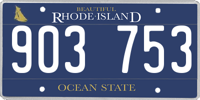 RI license plate 903753