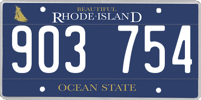 RI license plate 903754