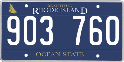 RI license plate 903760