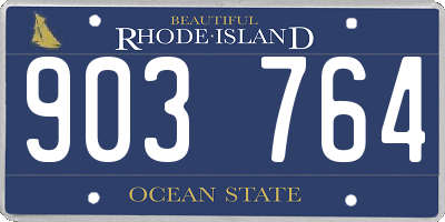 RI license plate 903764