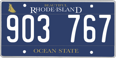 RI license plate 903767