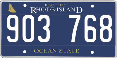RI license plate 903768