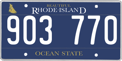 RI license plate 903770