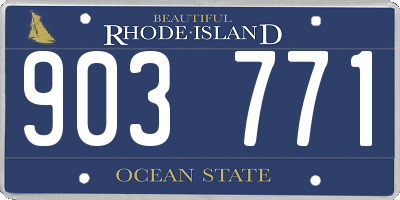 RI license plate 903771