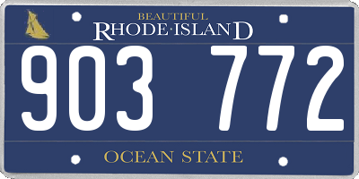 RI license plate 903772