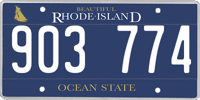RI license plate 903774