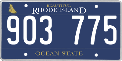 RI license plate 903775