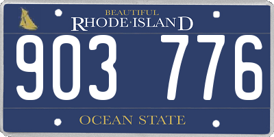 RI license plate 903776