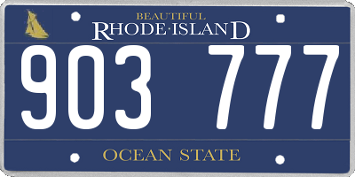 RI license plate 903777