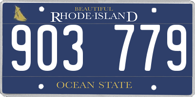 RI license plate 903779