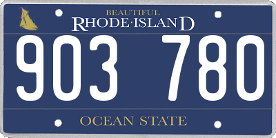 RI license plate 903780