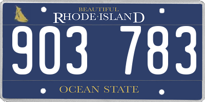 RI license plate 903783