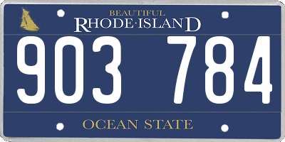RI license plate 903784
